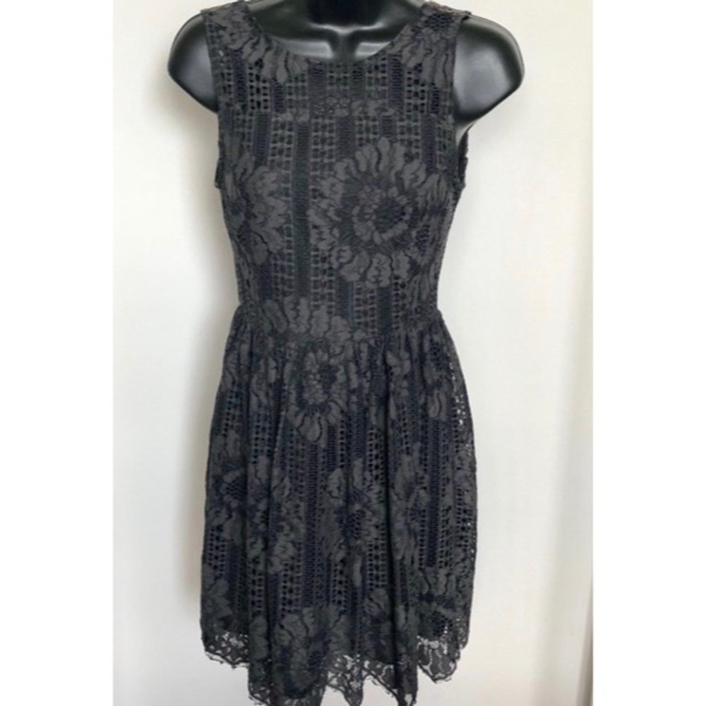 Altar’d State Slate Blue Lace Dress. Size XS